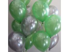 Metallic Lime & Metallic Silver Helium Latex Balloons | www.CorporteRewards.com.au