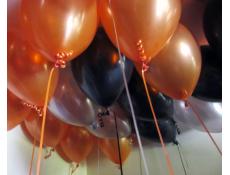 Metallic Orange, Black & Silver Balloons | corporaterewards.com.au