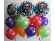 Happy Birthday Orbz with Purple, Red, Orange & Lime Green Metallic Balloons
www.CorporateRewards.com.au