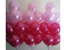 Metallic Magenta & Pearl Pink Helium Latex Balloons