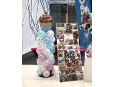 Cup Cake Balloon Column with dog paw print balloons | corporaterewards.com.au