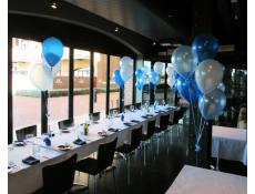 Helium Table & Floor Arrangements | metallic light blue, blue & white balloons
Old Swan Brewery Restaurant Perth | CorporateRewards.com.au