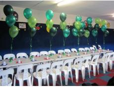 Helium Balloon Table Arrangements | Emerald, Forest & Lime Green Helium Latex Balloons
Morley Rollerdrome | CorporateRewards.com.au