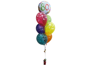80th Birthday Balloons | Helium Balloons Perth | 80th Birthday balloon