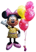 Helium Balloons Perth | Minnie Mouse Airwalker with Birthday Balloons