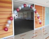 Balloon Arches Perth | Burgandym Blue & Silver Helium Ballloons