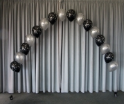 Balloon ARch Perth | Print Balloon Arch Black Silver