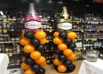 Champagne Bottle Balloon Columns Perth