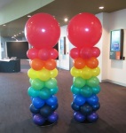 Gaint Rainbow Balloon Columns Perth