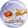 Santa Sleigh Christmas Bubble Balloon