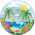 Tropical Paradise Bubble Balloon