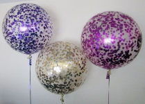 Giant Helium Confetti Balloons Purple Rose gold Pink
