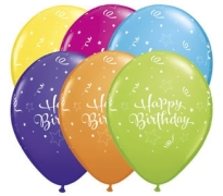 Happy Birthday Print Latex Helium Balloons Perth