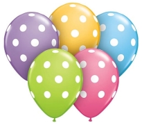 Big POlka Dots Print Latex Helium Balloons Perth