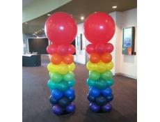 Rainbow Balloon Columns