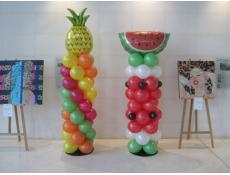 Watermelon balloon column and Pineapple balloon column