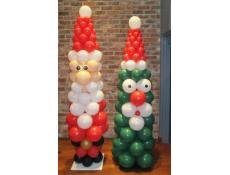 Santa and Christmas Tree Balloon Art Decor Columns