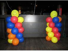 Smiley Face small balloon columns