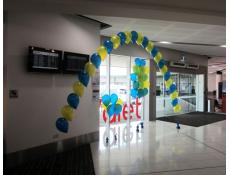 Metallic Blue & Yellow Balloon Arch
Perth Domestic Airport | www.CorporateRewards.com.au