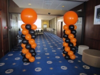 Orange Back Giant Balloon Coloums Perth