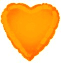 Orange Heart Balloon
