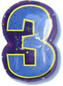 Number Three Balloon
