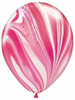 Helium Balloons Perth | Red White Super Agate Balloons