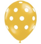 Helium Balloons Perth Gold Polka Dot Print Balloons